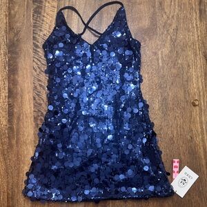 Cider Navy Sequin Dress